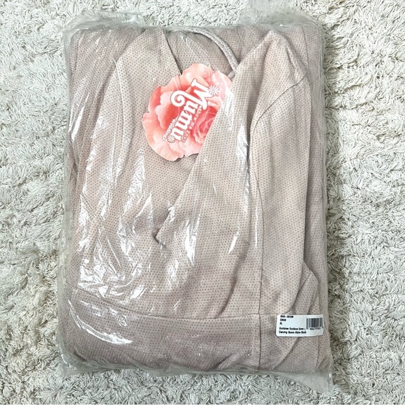 Show Me Your MuMu Godshaw Goddess Gown Backless, Shine Blush Bridesmaid Dress - Picture 2 of 6